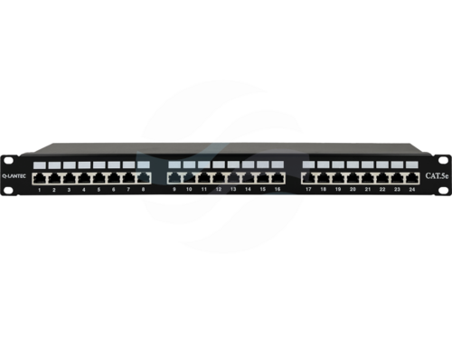 Q-LANTEC Patchpanel 1U 19" STP 24-porty kat.5e LSA z półką 1