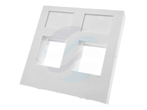 ALANTEC Adapter 45x45 2xRJ45, płaski, biały 1