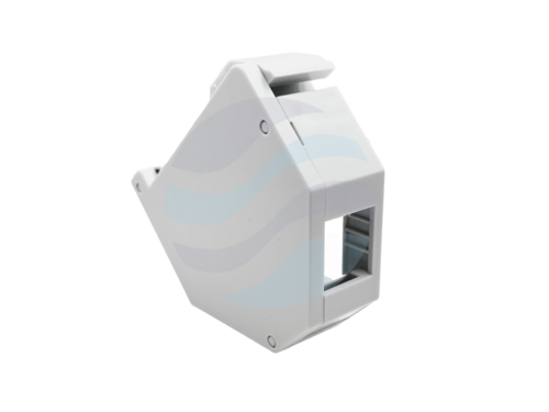 ALANTEC Adapter na szynę DIN (TH35) do keystone RJ45, RJ12 z uziemieniem i pokrywą 1