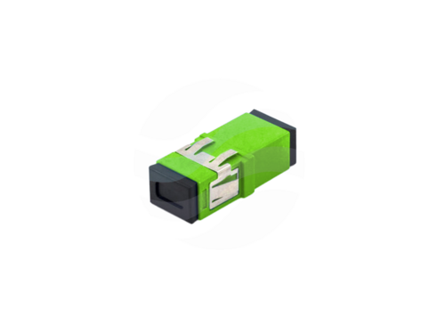 ALANTEC Adapter światłowodowy bezkołnierzowy SM SC/APC simplex, zielony 1