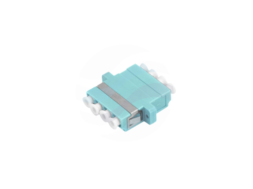 ALANTEC Adapter światłowodowy MM OM3 LC/UPC, quad, turkusowy 1