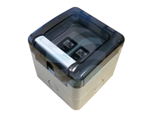 ALANTEC Gniazdo hermetyczne, szczelne 2 x RJ45 IP66 natynkowe 1