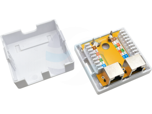 ALANTEC Gniazdo natynkowe 2xRJ45 STP kat.5e 1