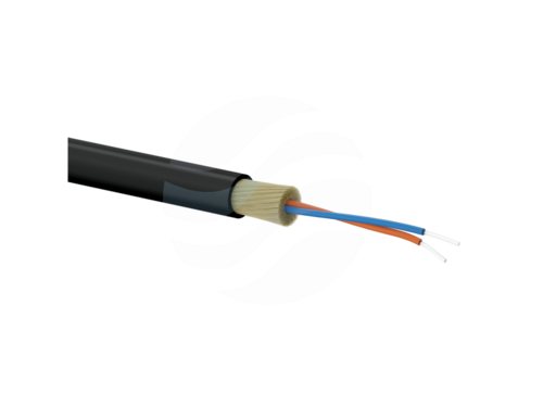 ALANTEC Kabel światłowodowy OS2 abonencki SM FTTx okrągły 2J 9/125 G657A, klasa Eca, LSOH, 800N, czarny, 1000m 1