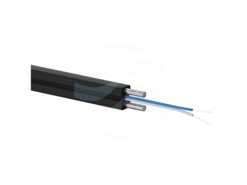 ALANTEC Kabel światłowodowy OS2 uniwersalny płaski abonencki SM 2J 9/125 G657A1, klasa Eca, 50N, LSOH, czarny, 1000m 1
