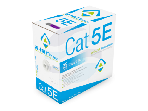 ALANTEC Kabel U/UTP kat.5e 4x2x24AWG, klasa Dca 250MHz, LSOH WEWNĘTRZNY FIOLETOWY 305m 1
