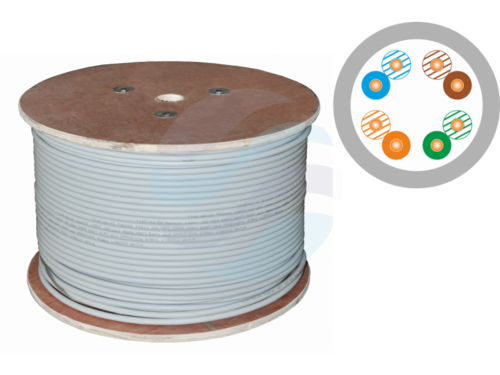 ALANTEC Kabel U/UTP kat.5e 4x2x24AWG, klasa Eca 250MHz, PVC WENĘTRZNY 500m 1