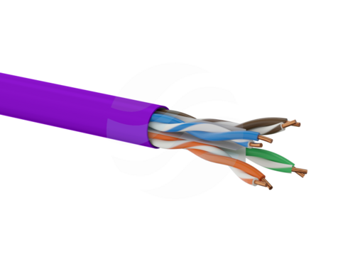 ALANTEC Kabel U/UTP kat.6 4x2x23AWG, klasa Dca 475MHz, LSOH WEWNĘTRZNY FIOLETOWY 500m 1