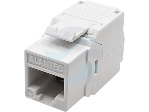 ALANTEC Moduł keystone RJ45 UTP kat.5e, SLIM, beznarzędziowy, biały 1