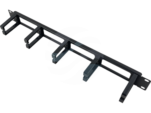 ALANTEC Organizator 19" 1U plastikowe uchwyty x5, czarny 1