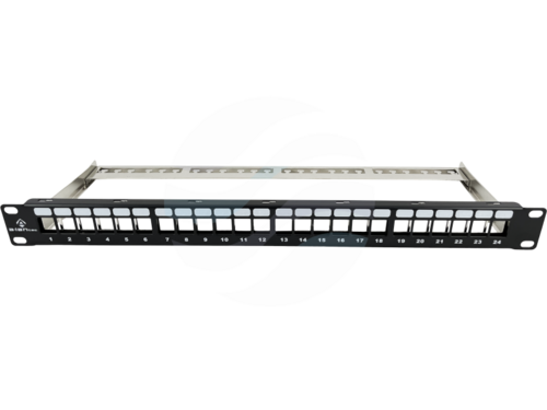 ALANTEC Panel krosowy modularny 24-porty 1U 19" niewyposażony, z podporą 1