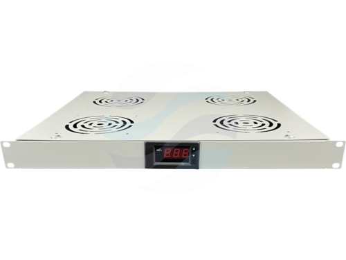 ALANTEC Panel wentylacyjny 19" 1U, 4x wentylatory, termostat, szary 1