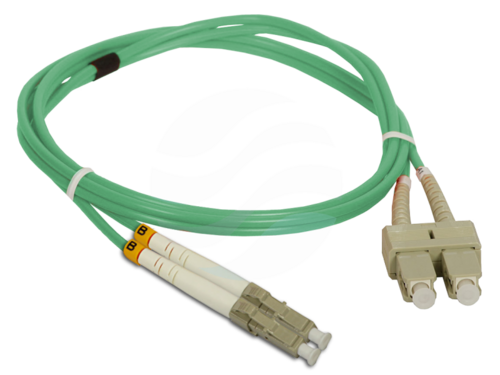 ALANTEC Patchcord MM OM3 LC-SC duplex 50/125 1.0m, turkusowy 1