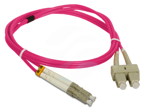 ALANTEC Patchcord MM OM4 LC-SC duplex 50/125 3.0m, fioletowy 1