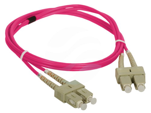 ALANTEC Patchcord MM OM4 SC-SC duplex 50/125 2.0m, fioletowy 1