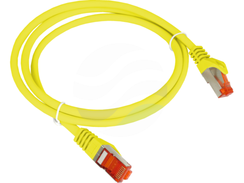 ALANTEC Patchcord S/FTP kat.6A LSOH 0.5m, żółty 1