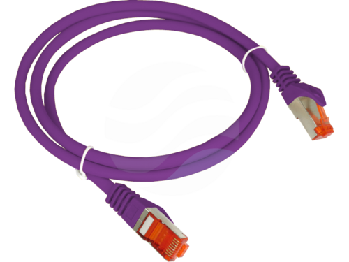 ALANTEC Patchcord S/FTP kat.6A LSOH 2.0m, fioletowy 1