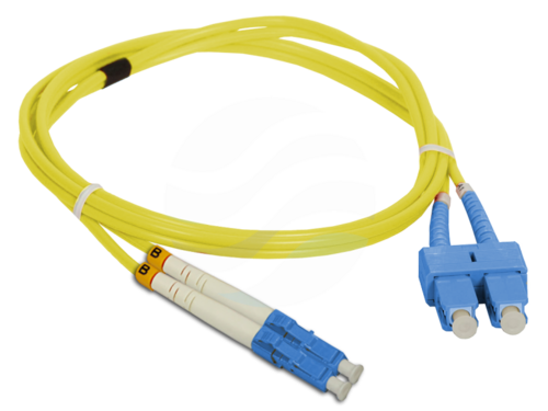 ALANTEC Patchcord SM LC/UPC-SC/UPC duplex 9/125 1.0m, żółty. 1