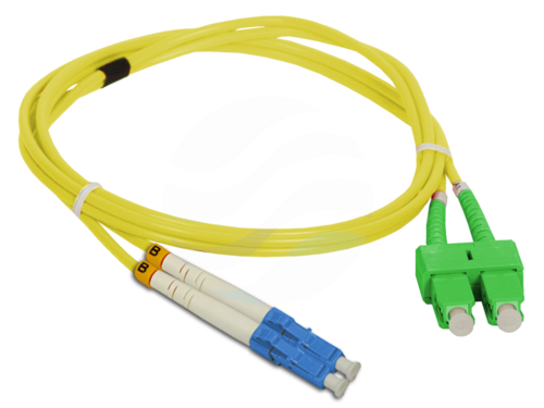 ALANTEC Patchcord SM SC/APC-LC/UPC duplex 9/125 3.0m, żółty 1