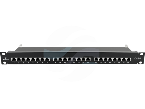 ALANTEC Patchpanel STP / FTP 24-port kat.6 rack 19" 1U z półką 1