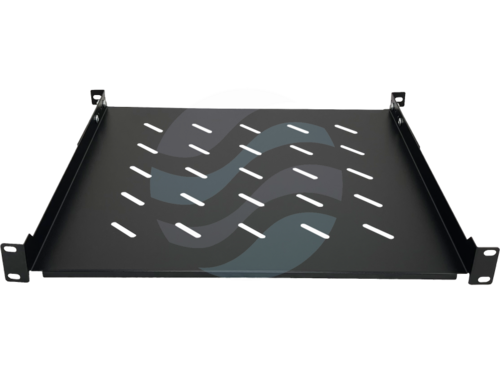 ALANTEC Półka stała 19" 1U głęb. 450mm, 4 punkty mocowania, czarna 1