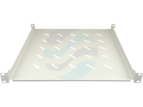 ALANTEC Półka stała 19" 1U głęb. 450mm, 4 punkty mocowania, szara 1