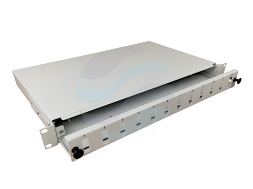 ALANTEC Przełącznica światłowodowa 19" 1U 12x SC Duplex, prowadnice, szara 1