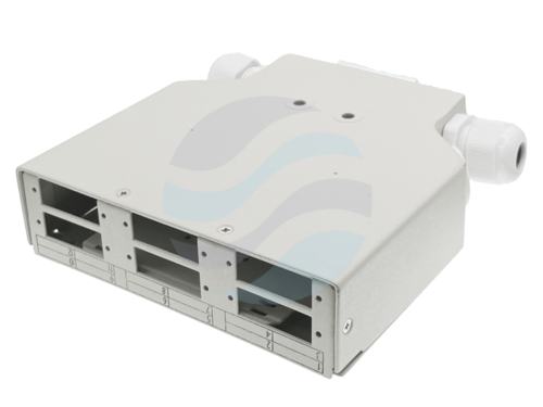 ALANTEC Przełącznica światłowodowa na szynę DIN 6x SC duplex z płytą czołową 1