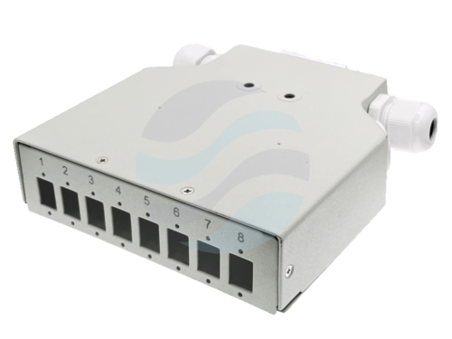 ALANTEC Przełącznica światłowodowa na szynę DIN 8x SC simplex / 8x LC duplex z płytą czołową 1
