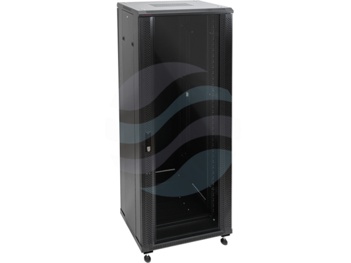 ALANTEC Szafa stojąca 19" 42U 800x800mm, drzwi przednie szklane, drzwi tylne stalowe, czarna 1