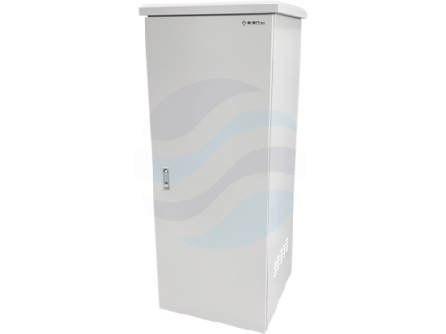 ALANTEC Szafa zewnętrzna, hermetyczna, rack 19" 42U 600x600mm, IP55, drzwi metalowe, 4x przepusty, szara 1