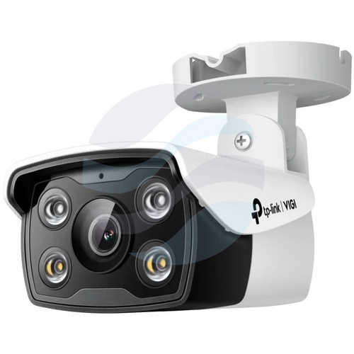 TP-Link VIGI C340 Kamera Full-color IP 4Mpx, bullet 4mm, 12V DC, PoE 802.3af/at, IR LED / LED 30m, mSD 256GB, biała 1