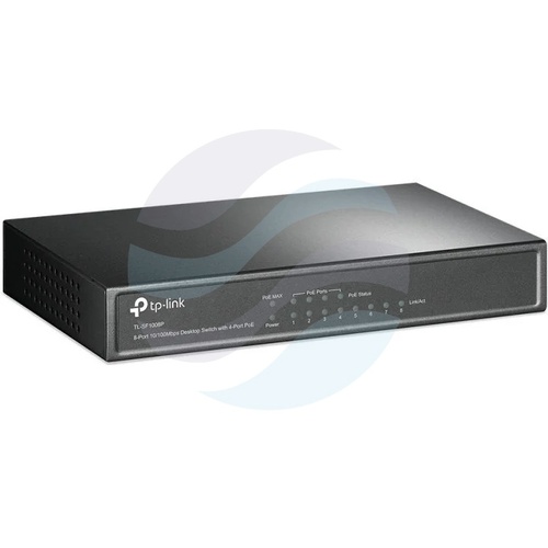 TP-Link TL-SF1008P, Switch PoE 8 portów 10/100Mb/s (4xPoE) desktop metal 1
