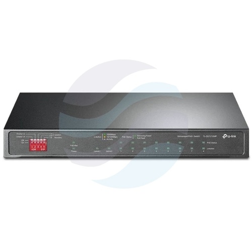 TP-Link TL-SG1210MP Switch gigabitowy PoE+ 8x 10/100/1000Mbps 802.3at/af, 8x PoE+, 2x Uplink SFP/RJ45, 123W, metal 1