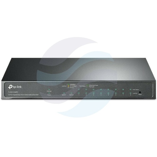 TP-Link TL-SG1210MPE Switch gigabitowy PoE+ Easy Smart 10x 10/100/1000Mbps 802.3at/af, 8x PoE+, 2x Uplink SFP/RJ45, 123W, metal 1