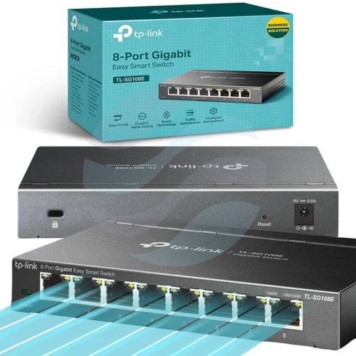 TP-Link TL-SG108E Switch gigabitowy 8x 10/100/1000Mb/s, IGMP, desktop metal 1