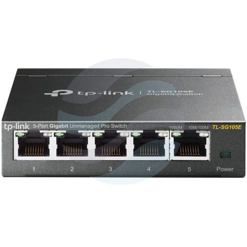 TP-Link TL-SG105E Switch gigabitowy 5x 10/100/1000Mbps, IGMP, desktop metal 1