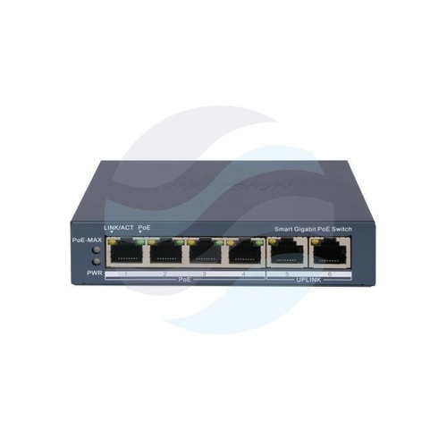 Hikvision DS-3E1506P-EI(O-STD) Switch zarządzalny PoE 4x 10/100/1000Mbps, 2x Gbit Uplink, 60W 1