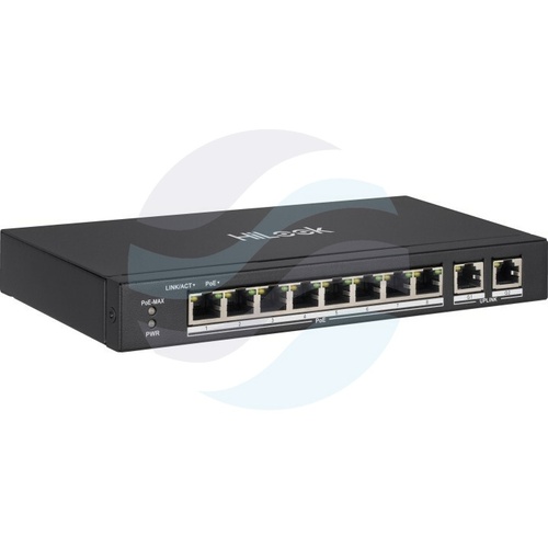 HiLook SW-10-POE Switch PoE 8x 10/100/1000Mbps, 2x Gbit Uplink 1