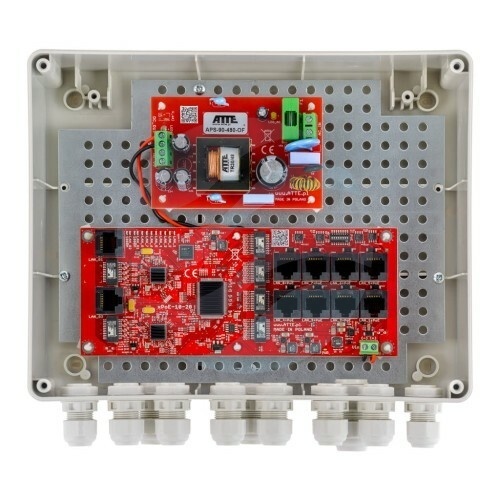 ATTE POWER IP-8-20-L2 Zestaw do 8 kamer IP switch PoE 8P+2G 1