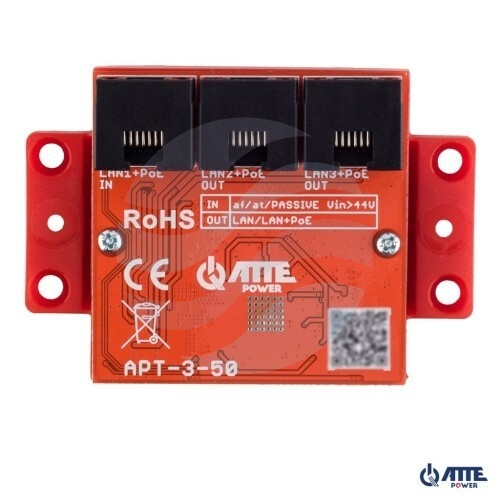 ATTE POWER APT-3-50 Switch PoE 3 portowy 10/100/1000Mbps, extender 1