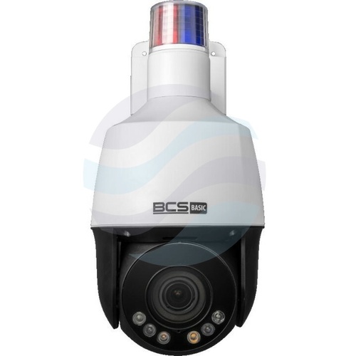 BCS BASIC BCS-B-SIP154SR5L1 Kamera IP 5Mpix PTZ obrotowa motozoom 2.8-12mm, zoom x4, światło hybrydowe IR+LED 50m/10m, WDR 120dB, mSD do 256GB, głośnik, mikrofon, biała 1
