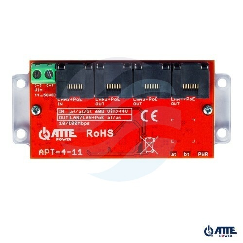 ATTE POWER APT-4-11 Switch PoE 4 portowy 10/100Mbps, extender 1