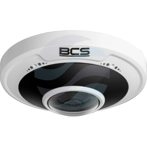 BCS POINT BCS-P-FIP25FWR1 Kamera IP 5Mpix panoramiczna 360° fisheye 1.4mm, IR 10m, mSD do 256GB, IK10, WDR 120dB, mikrofon, biała 1