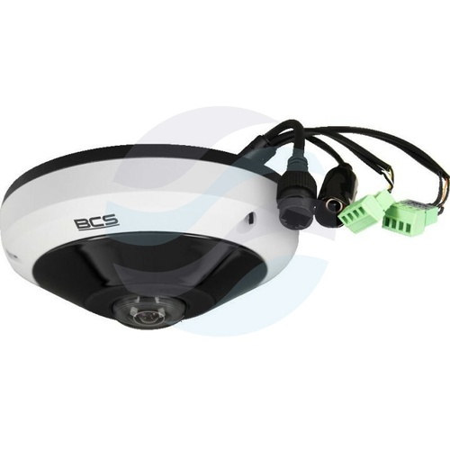 BCS ULTRA BCS-U-FIP55FWR2 Kamera IP 5Mpix panoramiczna 360° fisheye 1.5mm, SkyLight, IR 20m, mSD do 512GB, IK10, WDR 120dB, mikrofon, NDAA, biała 1