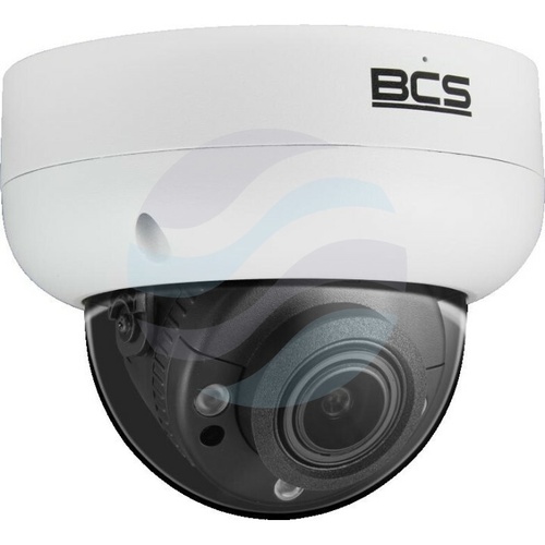 BCS LINE BCS-L-DIP55VSR4-Ai1 Kamera IP 5Mpix kopułowa 2.7-13.5mm, zoom x5, IR 40m, WDR 120dB, mSD do 256GB, IK10, mikrofon, biała 1