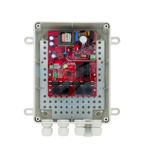 ATTE POWER IPB-5-10A-M2 Zestaw do 5 kamer IP switch PoE 5P + 1UP, Obudowa ABOX-M2 1