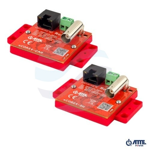 ATTE POWER xCOAX4-SET Zestaw aktywnych konwerterów do transmisji Ethernet oraz PoE po koncentryku 1
