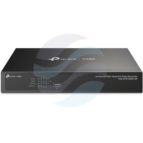 TP-Link VIGI NVR1008H-8P Rejestrator 8-kanałowy IP z PoE+ max. 8Mpx, 80/60 Mb/s, 8x PoE+, 1x HDMI (4K), 1x VGA, 1x SATA... 1