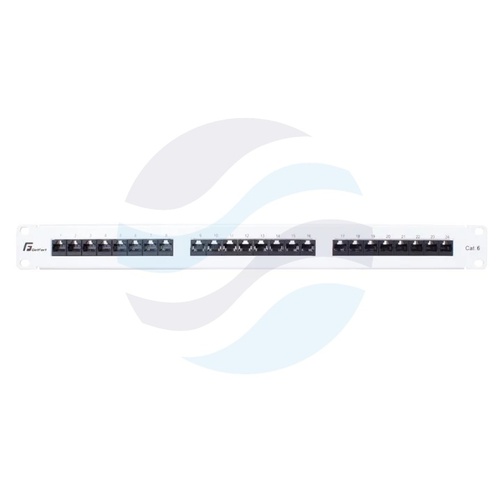 GETFORT PGF-6UTP24-B5-G Patch panel UTP 24-port kat.6, rack 19" 1U z półką, szary 1